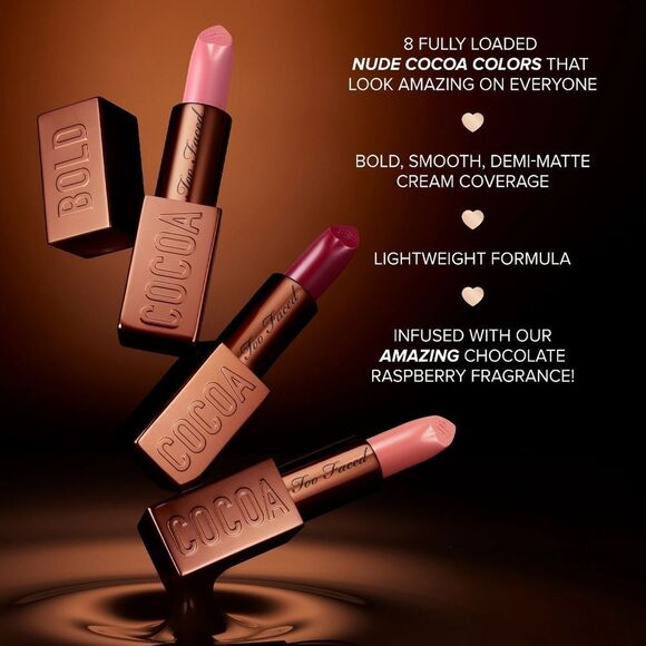 Too Faced Cocoa Bold Lipstick-Milkshake (Muted Neutral Pink) - Picture 8 of 15